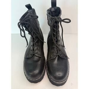 Unionbay Women’s Combat Size 8 Chunky Side Zip Boot Grunge Goth Look